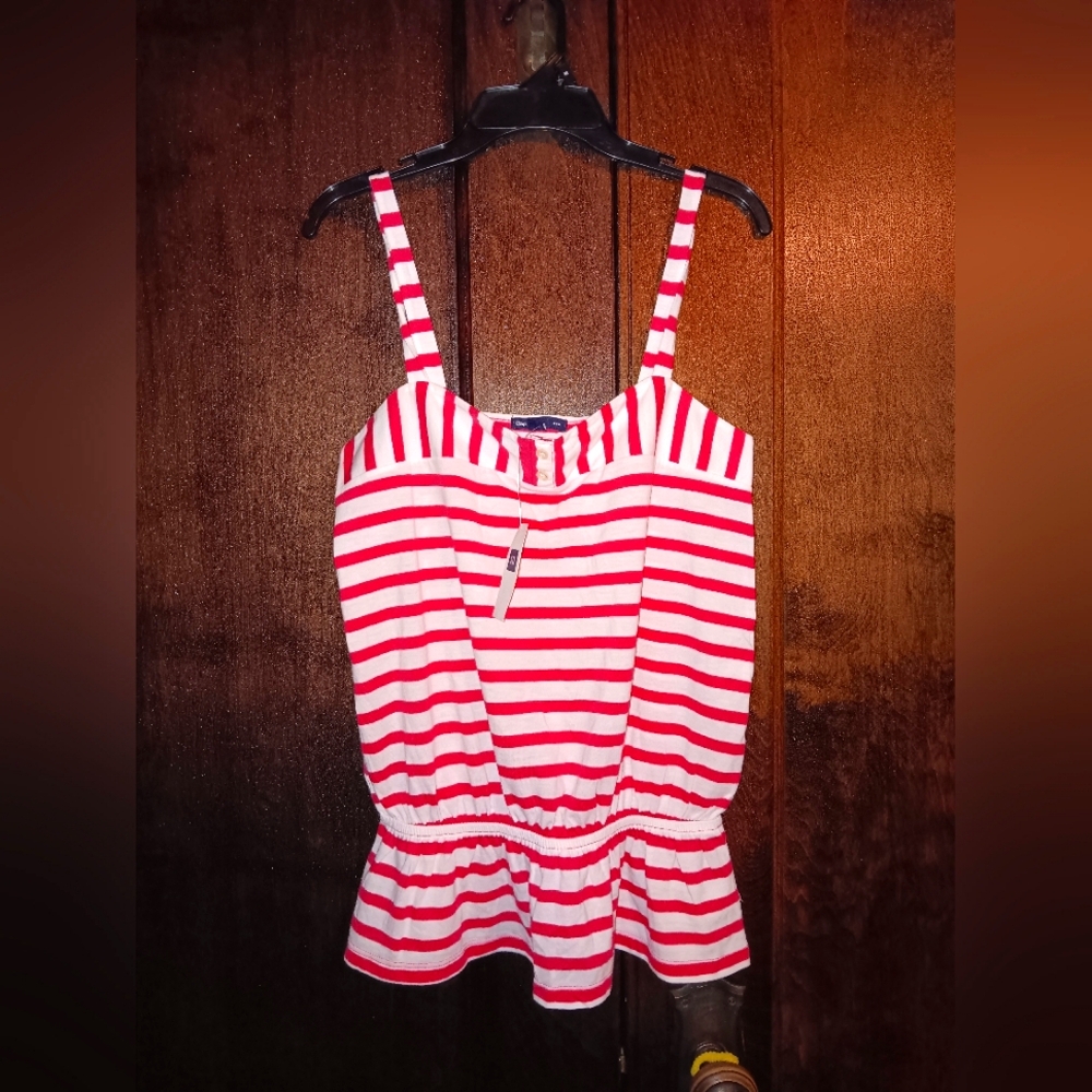 NWT Gap Pink and White Striped Cami